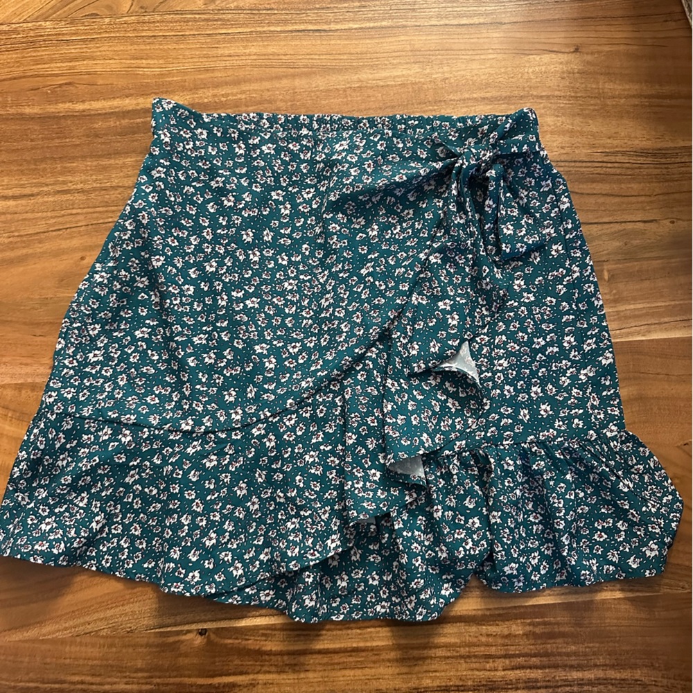 Faux wrap skirt